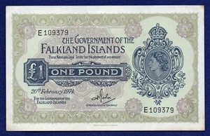 Falklandinseln 1974 One Pound, £1 Banknote, High Grade (Ref. b1598) - Bild 1 von 2