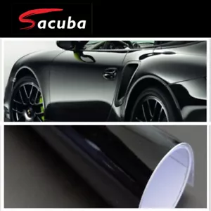1 - 20M x1.52M Gloss Glossy Black Car Vinyl Wrap Bubble Free Decal Sticker - Picture 1 of 3