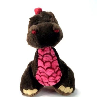 Ganz Webkinz Cocoa Dinosaur HM338 Plush Toy Soft No Code Red Pink Spots Brown - Image 1 of 4