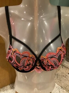 Marks & Spencers bra Boutique collection black Multicoloured Detail Size 38A New - Foto 1 di 24