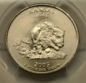 2005 D Kansas State Quarter PCGS SP68 Satin Finish - Picture 1 of 4