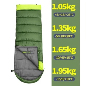 All Season Envelope Sleeping Bag Camp Hiking Case Waterproof Outdoor Home Travel - Picture 1 of 14