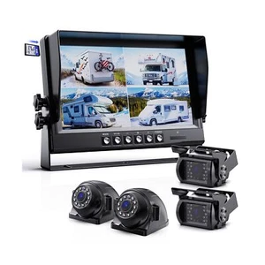 eRapta 1080P Wired Backup Camera System Kit,9" HD DVR Monitor with IP69 Water... - Picture 1 of 8
