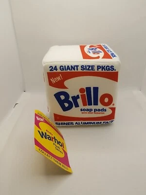 kidrobot Andy Warhol Brillo Soap Pads Box Medium Plush 5" Collectible with Tag - Image 1 of 4