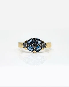 Bague or 18k 1.97 grs Saphirs et Diamants - Bijoux occasion - Imagen 1 de 3