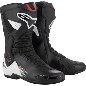 Motorcycle Boots 49 - Alpinestars SMX-6 v3 - Black White Red Graphic - Picture 1 of 7