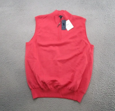 Chaleco de Golf Fairway & Greene Natural Baruffa Lana Merino Forrado Talla L 1/4 Cremallera NUEVO Foto 1 de 4