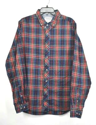 Camisa Heritage Para Hombres Roja Ajuste Moderno Franela a Cuadros Abotonada Manga Larga XL Foto 1 de 4
