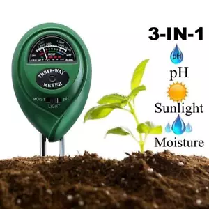 3 in 1 Boden Tester Kit Messer Messgerät Pflanze Blumen Gras PH Feuchtigkeit - Bild 1 von 11