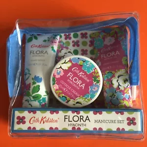 Cath Kidston Flora Hyacinth Manicure Set Hand Cream Wash Cuticle Emery Gift New - Picture 1 of 12