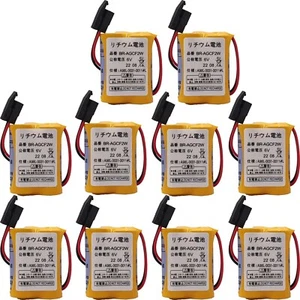 10x BR-AGCF2W batteria PLC 6v per macchina CNC FANUC A98L-0031-0011 spina nera - Foto 1 di 5