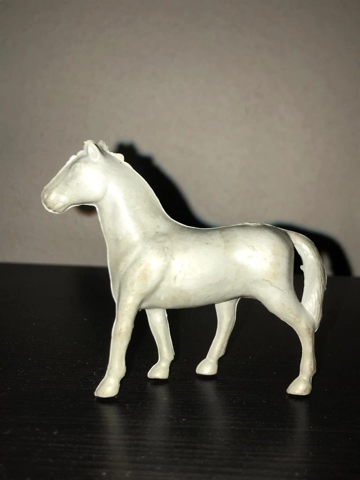 Caballo de pie Marx 60 mm 1ª serie - sin silla de montar - plástico vinilo gris años 50 Foto 1 de 1