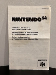 Nintendo 64 N64 Consumer Information And Precautions Booklet - Picture 1 of 4