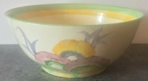 BIZARRE art deco CLARICE CLIFF AUREA pattern 19cm SUGAR or SLOP BOWL - Picture 1 of 8