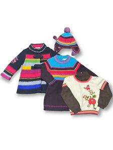 KENZO Vintage girls Embroidered Knit Coat,Dress,Sweater,Hat bundle 4 years