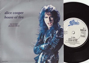 Alice Cooper ORIG UK PS 45 House of fire NM ’89 Epic ALICEX4 Metal Hard Rock - Picture 1 of 1