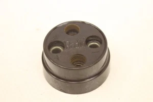 1 x kleine alte Steckdose Radio Aufputz rund Bakelit vintage - Bild 1 von 10