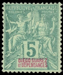 DIEGO SUAREZ 28 - Navegación y Comercio "1892 Verde sobre Verdoso" (pb93788) - Imagen 1 de 1