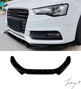 Audi A5 S5 S Line B8.5 Facelift Gloss Black Front Splitter Spoiler Lip 2011-2016 - Picture 1 of 4