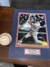 JACOBY ELLSBURY ‘07 World Series Champions 8X10 Photo Color RED SOX W/ AUTO BALL