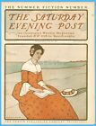 1901 Saturday Evening Post Guernsey Moore Woman on Beach With Book Cover Only