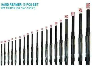 19 Pcs ADJUSTABLE HAND REAMER SET H-V TO H-15 SIZES 1/4 " to 1.13/16 " - Picture 1 of 1