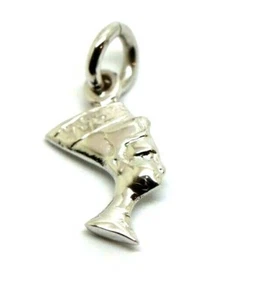 Kaedesigns, Genuine 18K 18ct White Gold Small 3D Egyptian Nefertiti Charm - Bild 1 von 11