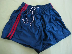 Short Marine et rouge polyamide Vintage 80'S football ancien France - 42 - Imagen 1 de 3