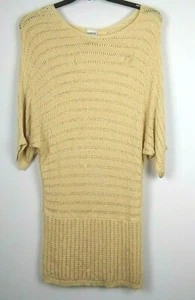 Chicos Size 2 Womens Yellow Tunic Top Scoop neck short sleeve New With Tag  - Bild 1 von 12