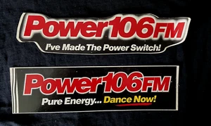 VINTAGE 1980's Radio Station 106FM Bumper Stickers - Picture 1 of 2