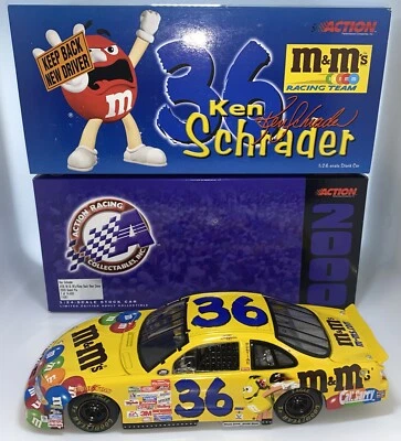 KEN SCHRADER #36 M&M’S 1/24 Action Diecast 2000 Pontiac Grand Prix Kenny NASCAR - Image 1 of 4