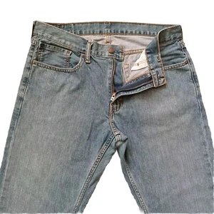 Levis 559 Jeans Men 33x32 Blue Medium Wash Straight Leg Cotton Actual 34x30 - Picture 1 of 15