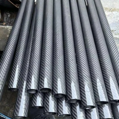 3K Glossy Finish Luxury Genuine Carbon Fiber Tube 30x20x1000 mm Factory Supply - Image 1 of 4