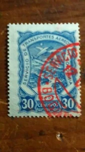 1923 Colombia 30c airmail stamp - red cancel - Picture 1 of 2