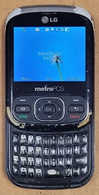 LG Imprint MN240 — серебристый и черный (MetroPCS), очень редкий телефон-слайдер CDMA - Изображение 1 из 4