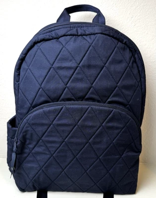 NUEVO CON ETIQUETAS Vera Bradley Grande 14 pulgadas Mochila Chaquetón Azul Correas Ajustables $139 Foto 1 de 4