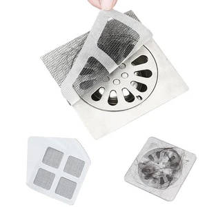 50PCS Disposable Shower Drain Hair Catcher Mesh Stickers, Disposable Hair Dra... - Picture 1 of 5