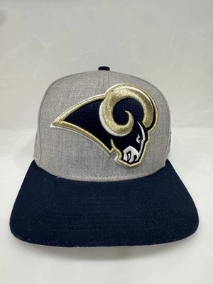 New Era Los Angeles Rams 9Fifty Azul Marino/Dorado Logo Ajustable Snapback Gorra Gorra M/L Foto 1 de 4