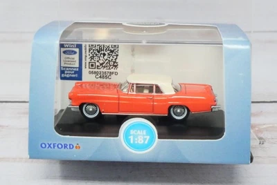 Oxford 87LC5604, 1956 Lincoln Continental MKII, Island Coral & White, HO Scale - Image 1 of 2