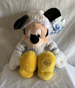 Neu mit Etikett Disney Store exklusiver 16 Zoll MICKEY MOUSE Plüsch-Pullover Schneeflocke - Bild 1 von 2