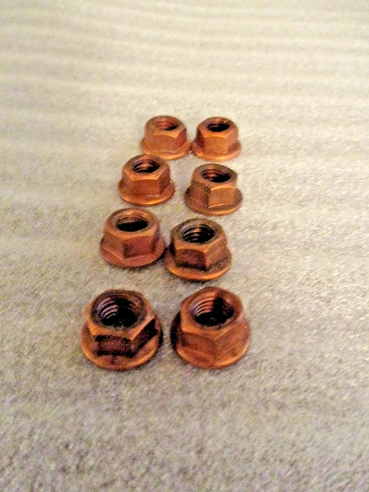 Tuercas de cobre (8 mm) BMW 1600, 2002, Tii, 320i, 318i, 2800, 530, 325, ECT. CANTIDAD. (8) Foto 1 de 2