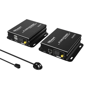 TESmart HDMI KVM Extender 1080P 60Hz Over Single Cat5e/6 Cable Up to 120m/393ft - Picture 1 of 9