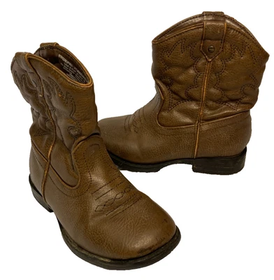 Коричневые ковбойские сапоги Faded Glory для девочек ясельного возраста (размер 9) - Изображение 1 из 4