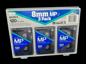 Vintage Sony P6-120MP 8mm Metall MP Video 8 leere Kassetten 3er Pack - Bild 1 von 6