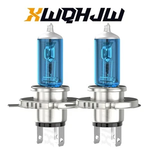 H4/9003 Halogen Headlight Super Bright Bulbs Kit White 6000K High/Low Beam 2PCS - Foto 1 di 10