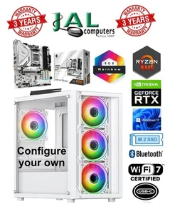 PC para juegos AMD Ryzen AM5 7 o 9 GeForce RTX, DDR5, PCIe5, SSD Gen 5 M.2, WiFi 7 - Imagen 1 de 10