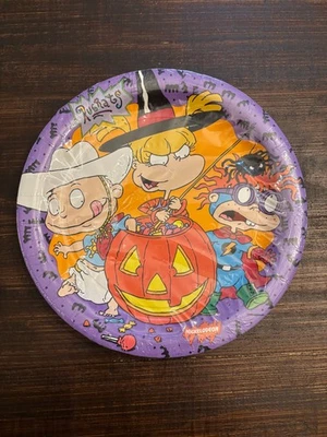 Platos de papel de Halloween Nickelodeon Rugrats 1998 vintage (8) ~ nuevos en paquete Foto 1 de 2