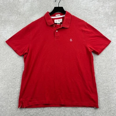 Penguin Shirt Mens Size Large Red Short Sleeve Polo Cotton Pique Classic - Image 1 of 4