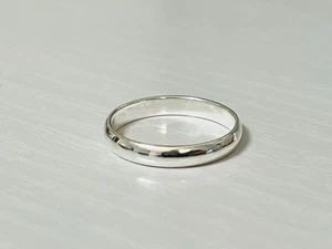 Sterling Silver 3mm Wedding Band Ring - Picture 1 of 6