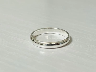 Sterling Silver 3mm Wedding Band Ring - Image 1 of 4